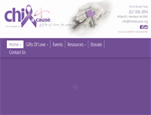 Tablet Screenshot of chix4acause.org